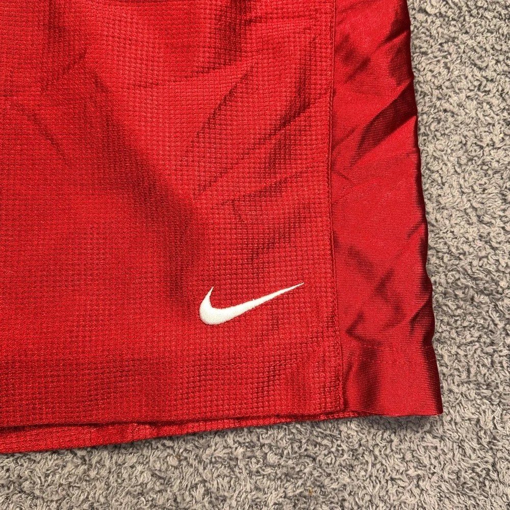 Nike Basketball Shorts Men‎ Small Red Dazzle Y2K Swoosh Athletic Mesh Drawstring